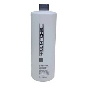 1L / 33.8 Fl Oz Paul Mitchell Soft Style Soft Sculpting Spray Gel Natural Hold